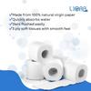Liora 2 Ply Toilet Paper Roll | 2,220 Pulls | 185 Pulls x 12 Rolls| Ultra-Soft, Highly Absorbent Tissue | Compatible with All Dispensers | Ideal for Home, Office & Restaurant Use view 4
