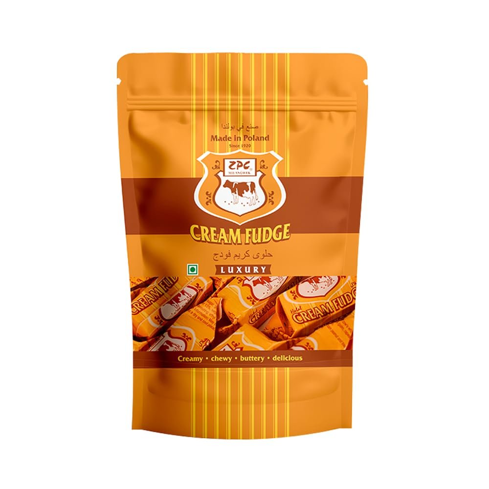 Zpc Milanwek Cream Fudge Luxury,500 G (Product Of Poland) Poland Cream Classic / Fudge Creamy & Chewy / Buttery Delicious / Birthday Party Gift Toffee/ Anniversary Party Gift Toffee /