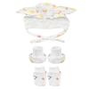 Gultum Premium New Born 100% Muslin Cotton Breathable Absorbent Combo Set. (1 Cap + 1 Mittens Set + 1 Booties Set) view 1