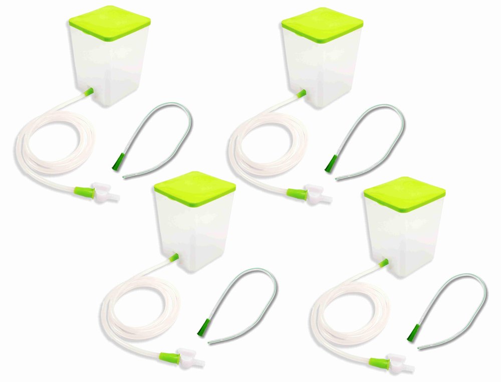 SWASTHYA SARVADA PVC Enema Kit 1500ML for Home use with Instruction (PACK OF 4)