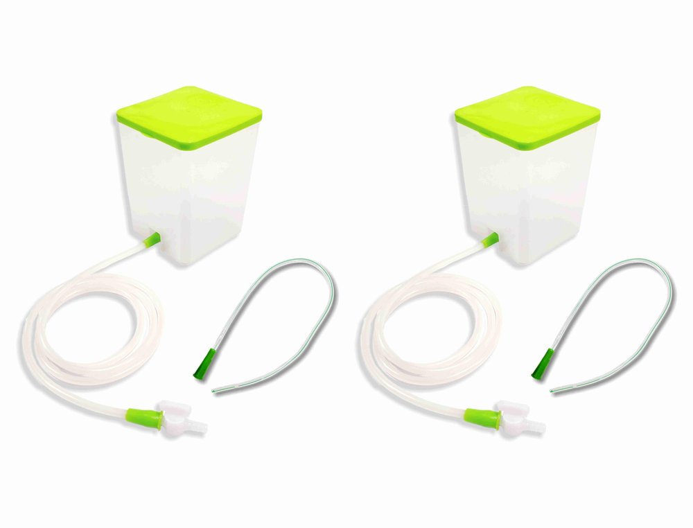 SWASTHYA SARVADA PVC Enema Kit 1500ML for Home use with Instruction (PACK OF 2)