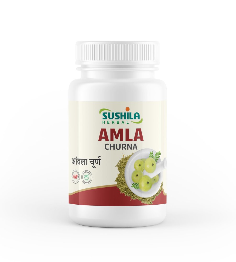 Sushila Herbal Amla Churna Healthy Hair And Skin | 100gm (Pack of 2) Herbal Immunity Booster For Eating And Drinking