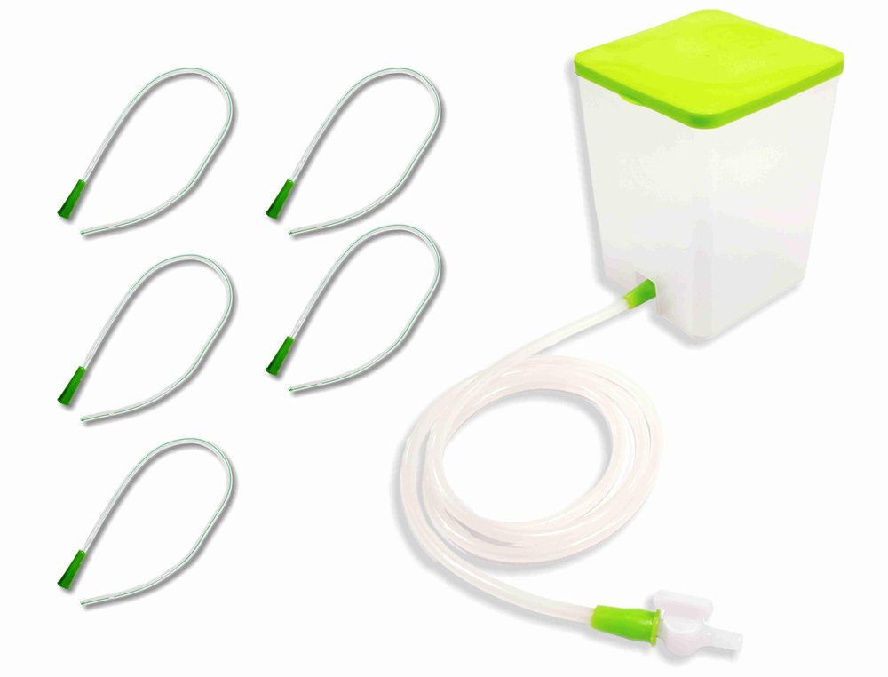 SWASTHYA SARVADA PVC Enema Kit 1500 ML for Home Use With Instruction | Reusable & Washable Enema Set for Adults (1 Set & 4 Individual Tubes)