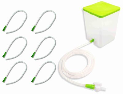 SWASTHYA SARVADA PVC Enema Kit 1500 ML for Home use with Instruction | Enema home kit for Adults Reusable & washable (Enema Set 1 & Individually Tube 5)