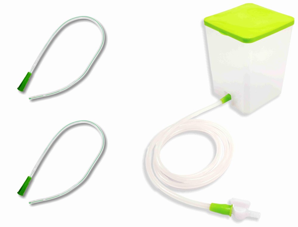 SWASTHYA SARVADA PVC Enema Kit 1500 ML for Home Use With Instruction | Reusable & Washable Enema Set for Adults (1 Set & 1 Individual Tube)