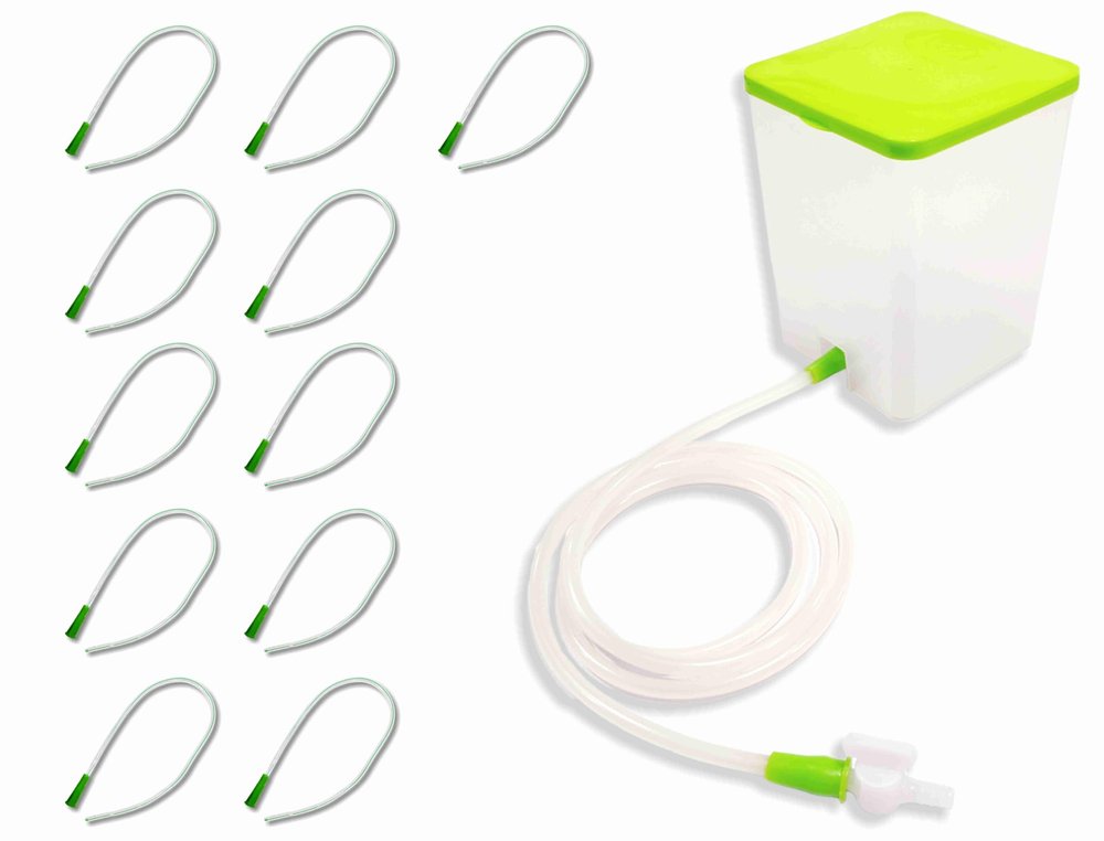 SWASTHYA SARVADA PVC Enema Kit 1500 ML for Home use with Instruction | Enema home kit for Adults Reusable & washable (Enema Set 1 & Individually Tube 10)