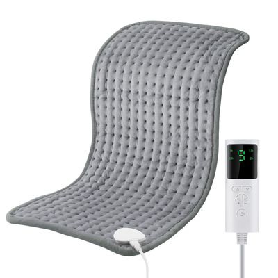 Electric Heat Pad For Pain Relief, 29x58cm Soft Heat Pad with LCD Controller, 9 Heating Levels, 4 Timer Settings, Quick Warm Up And Machine Washable, Ideal For Back Shoulders Abdomen