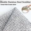 Crowd Clicks Stainless Steel Mesh Dual Layered Scrubbing Pads  Heavy Duty Cleaning Scrubbers for Kitchen, Pots, and Pans (Pack of 15). view 4