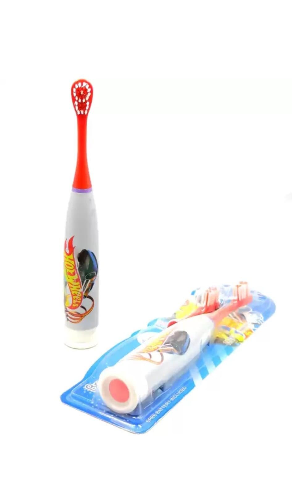 Daizen's Kids Cartoon Printed Extra Soft Electric Battery Powered Toothbrush for Kids Electric Toothbrush (Red)