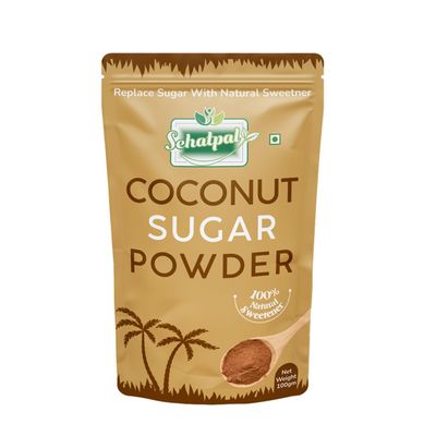 Sehatpal Natural Coconut Palm Sugar  Pure & Healthy Sugar Substitute | Low Glycemic Index, No Added Sugar | Ideal for Baking, Beverages & Desserts  100g