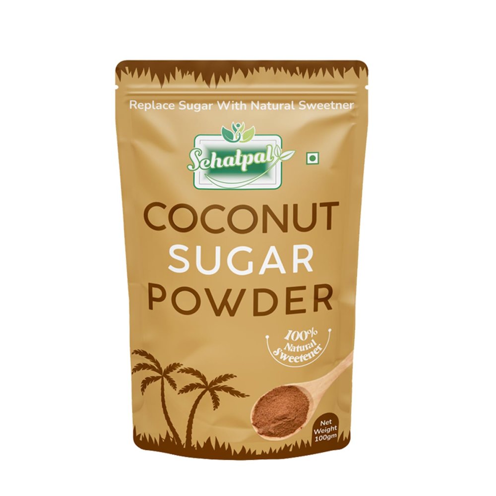 Sehatpal Natural Coconut Palm Sugar  Pure & Healthy Sugar Substitute | Low Glycemic Index, No Added Sugar | Ideal for Baking, Beverages & Desserts  100g