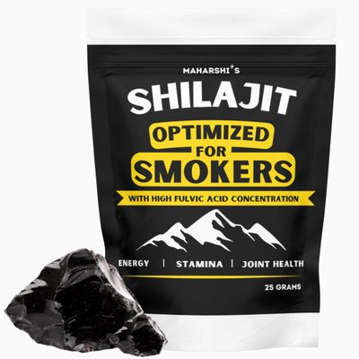 Maharshis Shilajit for Smokers - 25g | 100% Pure Shilajit | Boosts Energy and Stamina | Original Resin | Pack of 2
