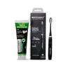 BentoDent Electric Toothbrush with Ultra-Soft Bristles + Activated Charcoal Toothpaste | 3 Cleaning Modes | Natural, Fluoride-Free & SLS-Free, Fresh Breath, Whitening Dental Care Kit view 2