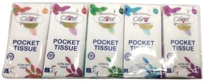 Claret 2-Ply Soft & Hygienic Face Tissues - 10 Pulls per Pack, 10 Packets - Easy to Carry Pocket Hanky for Women, Men & Kids - Travel-Friendly (Pack of 2)