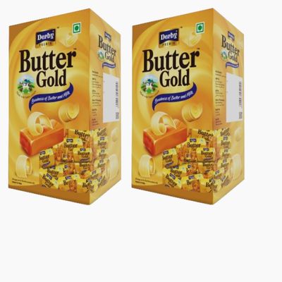 Derby Gift Pack Of2 Premium Toffees Butter & Milk 50+5pcs Free per pack 660gms