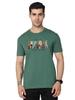 STELLERS Men's Premium Printed Crew Neck T-Shirt | Feather Touch Feel Regular Fit| Odour Resistant| Anti-Static| Wrinkle Free | Quick Dry | Stretchable | Lightweight | Sweat-Proof Aqua Green view 1