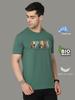 STELLERS Men's Premium Printed Crew Neck T-Shirt | Feather Touch Feel Regular Fit| Odour Resistant| Anti-Static| Wrinkle Free | Quick Dry | Stretchable | Lightweight | Sweat-Proof Aqua Green view 4