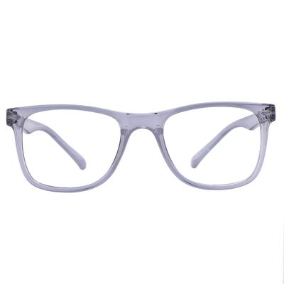 blinkaze - Blue Cut Anti Glare UV Protection Progressive Multifocal Glasses Wayfarer For Men And Women (frame size medium, Distance zero/Near +1.25, Transparent Grey)