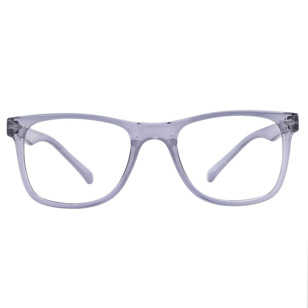blinkaze - Blue Cut Anti Glare UV Protection Progressive Multifocal Glasses Wayfarer For Men And Women (frame size medium, Distance zero/Near +1.25, Transparent Grey)