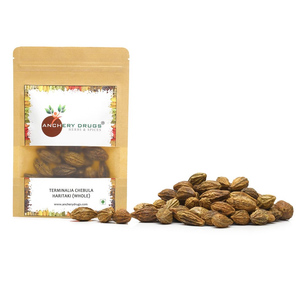 ANCHERY DRUGS Kadukka Whole, Terminalia Chebula, Haritaki (100 gms)