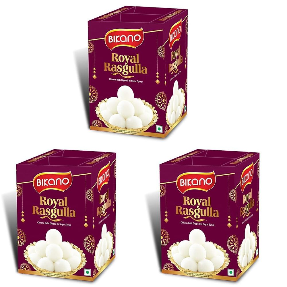 Bikano Royal Rasgulla 1kg (Pack of 3)