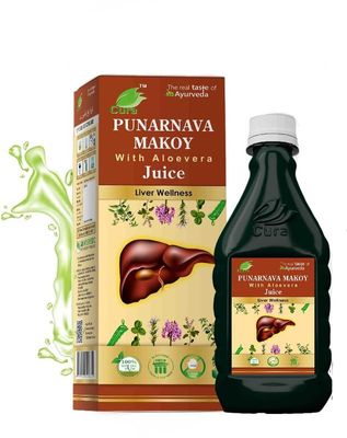 Cura Punarnava Makoy Ras with Aloevera, 500ml, (Pack of 2)