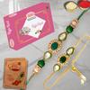 AWANI TRENDS Rakhi Set for Bhaiya and Bhabhi. Rakhi for Bhaiya Bhabhi With Kaju Katli Gift Pack view 1