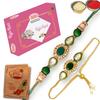 AWANI TRENDS Rakhi Set for Bhaiya and Bhabhi. Rakhi for Bhaiya Bhabhi With Kaju Katli Gift Pack view 2