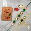 AWANI TRENDS Rakhi Set for Bhaiya and Bhabhi. Rakhi for Bhaiya Bhabhi With Kaju Katli Gift Pack view 3