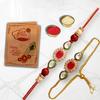 AWANI TRENDS Rakhi Gift for Bhaiya and Bhbahi with Kaju Katli Gift Combo - Kundhan Rakhi With Bracelet view 2