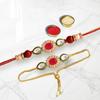 AWANI TRENDS Rakhi Gift for Bhaiya and Bhbahi with Kaju Katli Gift Combo - Kundhan Rakhi With Bracelet view 3