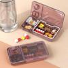 Gnanex Pill Box Tablets Cutter, Medicine Organizer Box with Pill Cutter for Small and Large Tablets, 3 in 1 Pill Storage Organizer with Cutting and Grinding Partitions for Daily Use, Travel view 2