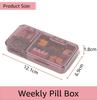 Gnanex Pill Box Tablets Cutter, Medicine Organizer Box with Pill Cutter for Small and Large Tablets, 3 in 1 Pill Storage Organizer with Cutting and Grinding Partitions for Daily Use, Travel view 4