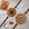 AWANI TRENDS Rakhi Gift with KajuKatli gift pack Rakhi (Kaju Katli With Kundhan Rakhis) view 2