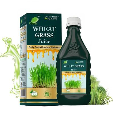 Cura Mahaveer Wheat Grass Juice, Natural Detoxifier, Herbal Juice for Immunity Boost, Blood Purification, Improved Digestion and Metabolism, 500ml (Pack of 2)