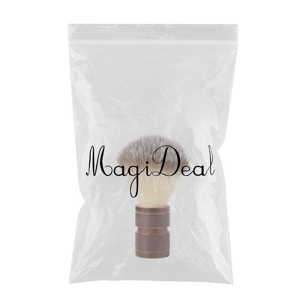 ELBME Men Premium Soft Wooden Nylon Shaving Brush Professional Hair Salon Tool