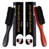 ELBME Long Handle Beard Brush Comb Soft Bristles Beard Grooming Brush Travel Black view 3
