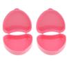 ELBME 2X Mouth Guard Case Orthodontic Retainer Box Denture Storage Container Pink view 2