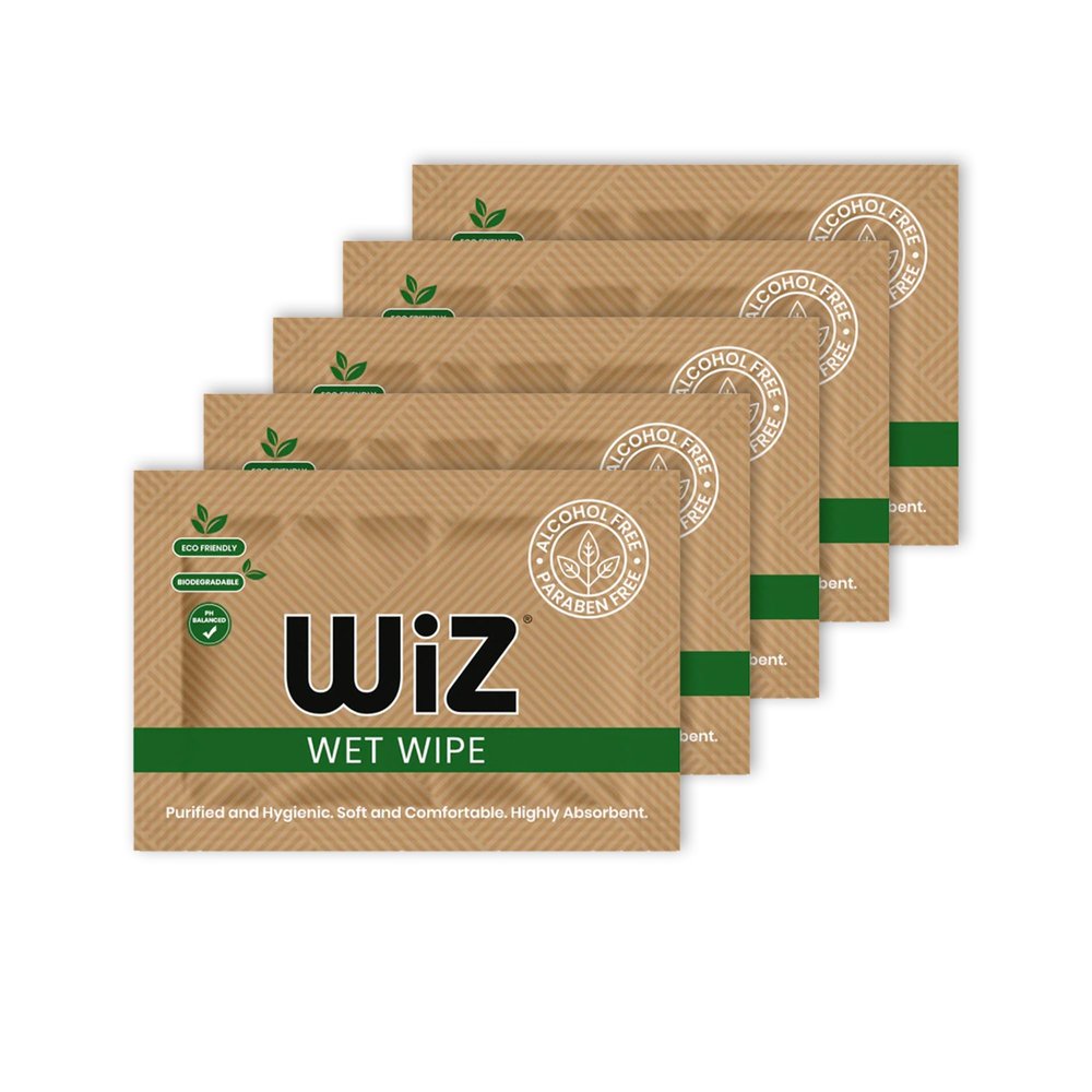 Wiz Single Refreshing Wet Wipes (Pack of 200) | Purified and Hygienic | Soft, Comfortable, Highly Absorbent | Alcohol-Free, Paraben-Free, Eco-Friendly, Biodegradable, pH Balanced