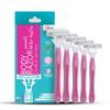 Floren Disposable Body Razors for Women - Pack of 5 | With Aloe Vera & Vitamin E Strip | 3 Premium SS European Blade | Smooth & Clean Shave | Hair Removal | For Arms, legs and Bikini Line |(Buy 4, Get 1 Free)| view 1