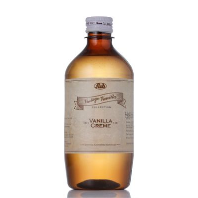 FAB Water Soluble Vannilla Creme Flavour Essence Ideal Use For Chocolates Indian,Sweets,Ice creams, Sauces,Desserts & Beverages,(500ml)
