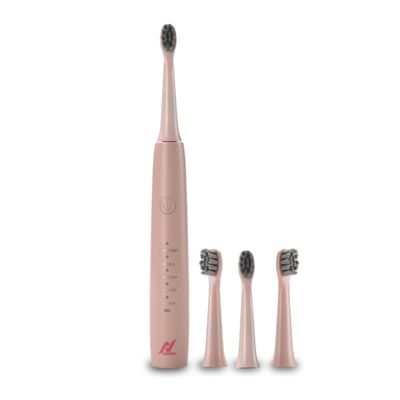 Nexlev Electric Toothbrush| 40000 vibrations/min|USB Type C| 5 Modes| 2 Min timer| 30 sec Quad Interval| 4 Replaceable Brushheads With Cover| IPX7 Waterproof| For Adults|Sparkle Pro ETC-05 Sunset Pink