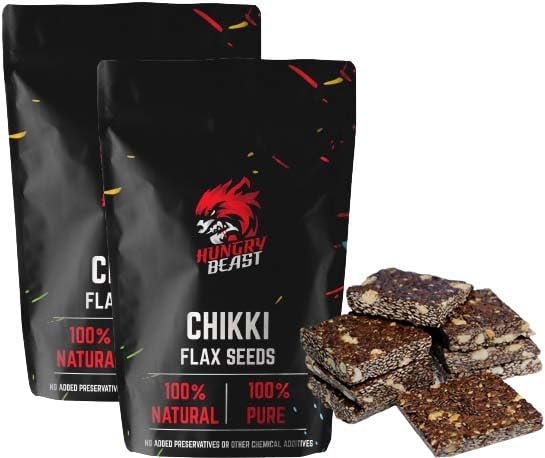 Healthy Home Made Bellam Aviseala Chikki| Flax Seeds Bars - 200 Grams (Pack of 2)