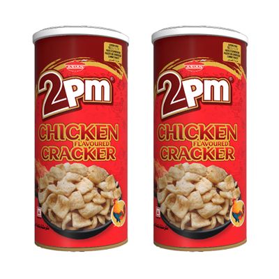 2PM - Chicken Craker Can - Flavoured Craker - Ready To Eat Snacks - Veg Snacks Can - 100 Gm Each - Pack of 2