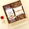 SFU E Com Aspecious Swastik Rakhi And Luxurious Cocoa Rolls | Rakhi Chocolate Gift Pack | White Castle Chocolate | 24 view 1