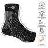 Compression Socks | Bamboo Cotton Open Toe | Women & Men | Plantar Fasciitis Socks for Neuropathy |Plantar Fasciitis Relief | Arch Support | Ankle & Foot Swelling | Black | Pack of 2 view 2