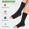 Compression Socks | Bamboo Cotton Open Toe | Women & Men | Plantar Fasciitis Socks for Neuropathy |Plantar Fasciitis Relief | Arch Support | Ankle & Foot Swelling | Black | Pack of 2 view 4