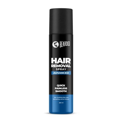 BEARDO Hair Removal Spray for Men | Painless & Irritation Free Spray | For Chest, Back, Legs & Under Arms | Aloe Vera & Lemon | Gentle on Skin | No Burning or Itching | Brightening De-Tan Formula - 200ml