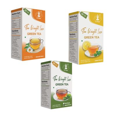 32 Baar Chamomile & Lemon & Natural Tea Bag Combo | Herbal Infusion Tea Bags | Relaxing & Refreshing | 25 Tea Bags Each | Perfect for Stress Relief & Immunity Boost | All-Natural Ingredients