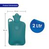 1MG TATA Hot Water Bag (2Ltr) | Heating Bag For Period Cramps & Pain Relief | Leak- Proof Design With Additional Washer & Fishtail Inlet| Long Heat Retention | For Back, Neck & Joint Pain | Teal view 2